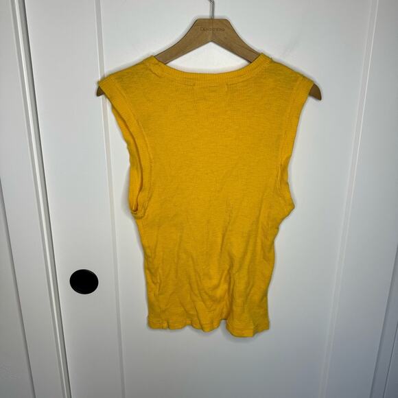 Free People We The Free Georgie Golden Yellow Muscle Tank Top Size Small - Picture 5 of 5